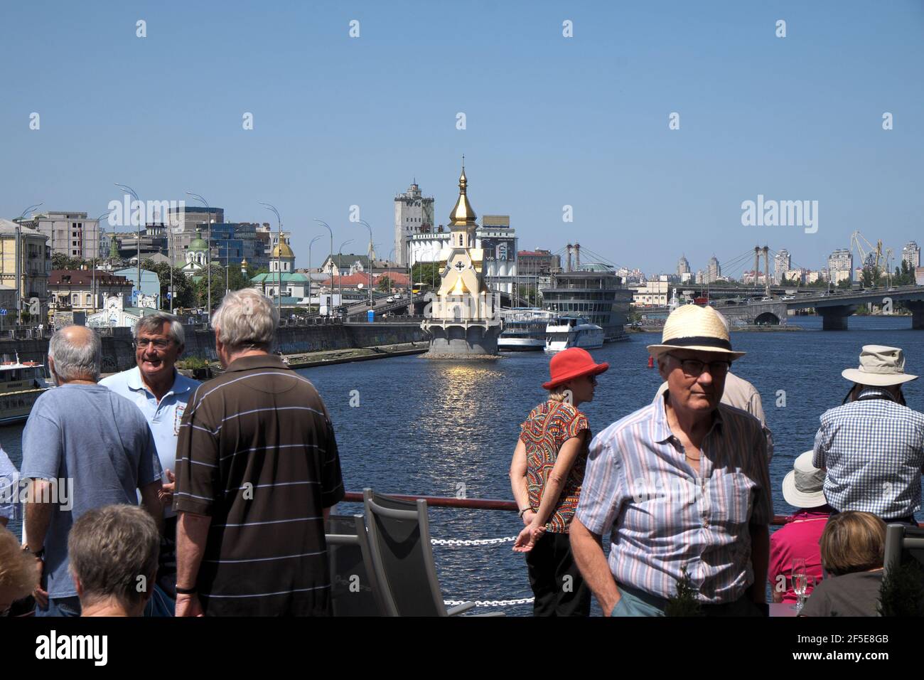 Church of Saint Nicholas, River Dnieper, Kiev, Ukraine. Stock Photo