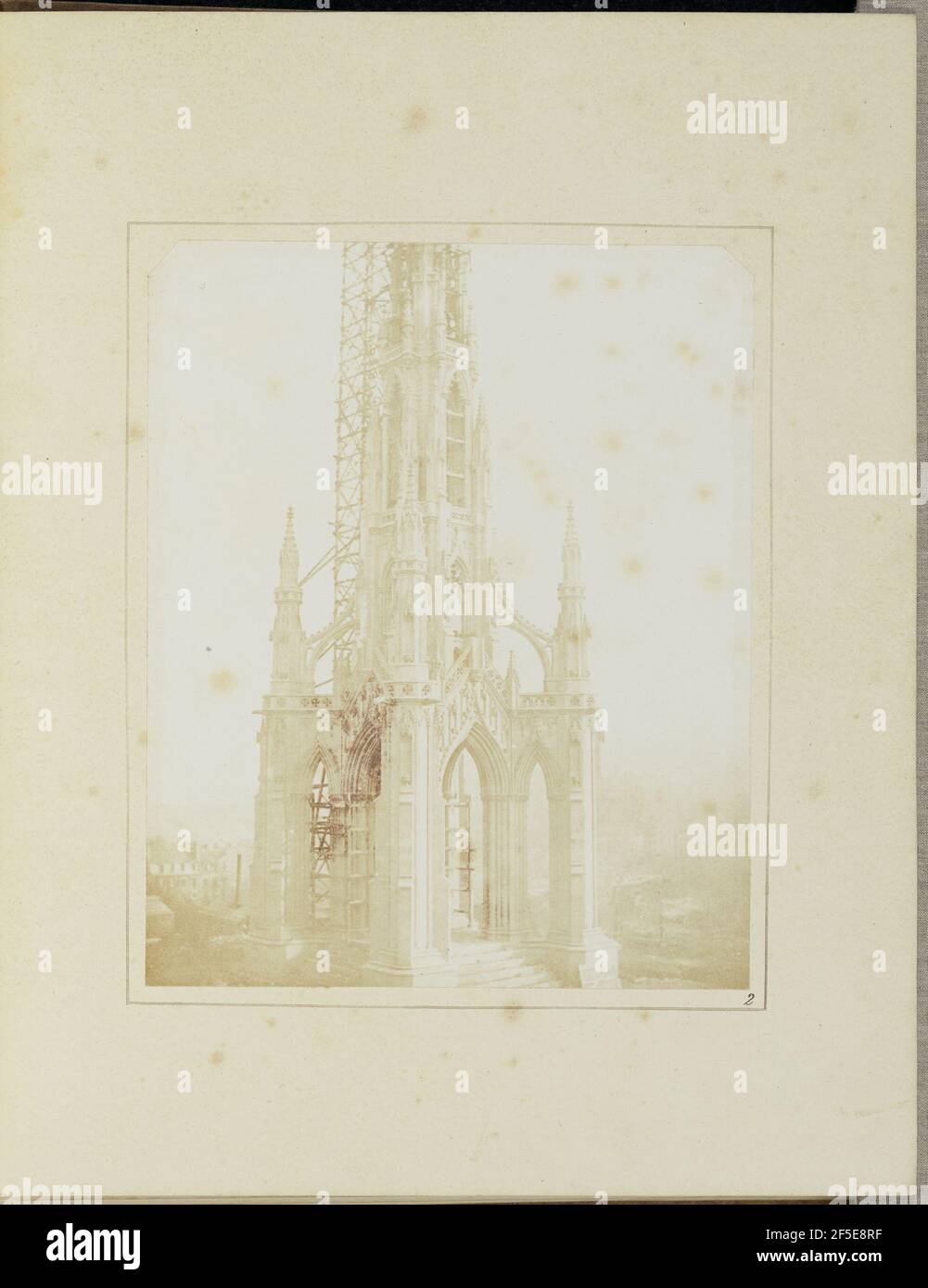 Sir Walter Scott's Monument, Edinburgh; as it appeared when nearly finished, in October 1844.. William Henry Fox Talbot (English, 1800 - 1877) Stock Photo