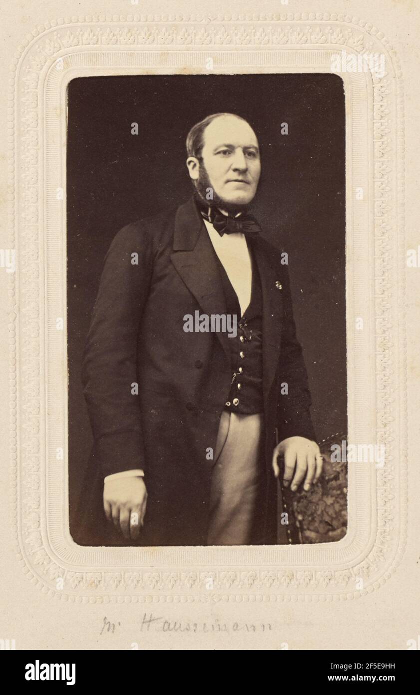 Baron Georges Eugene Haussmann (1809 - 1891). Pierre Petit (French, 1832 - 1909) Stock Photo