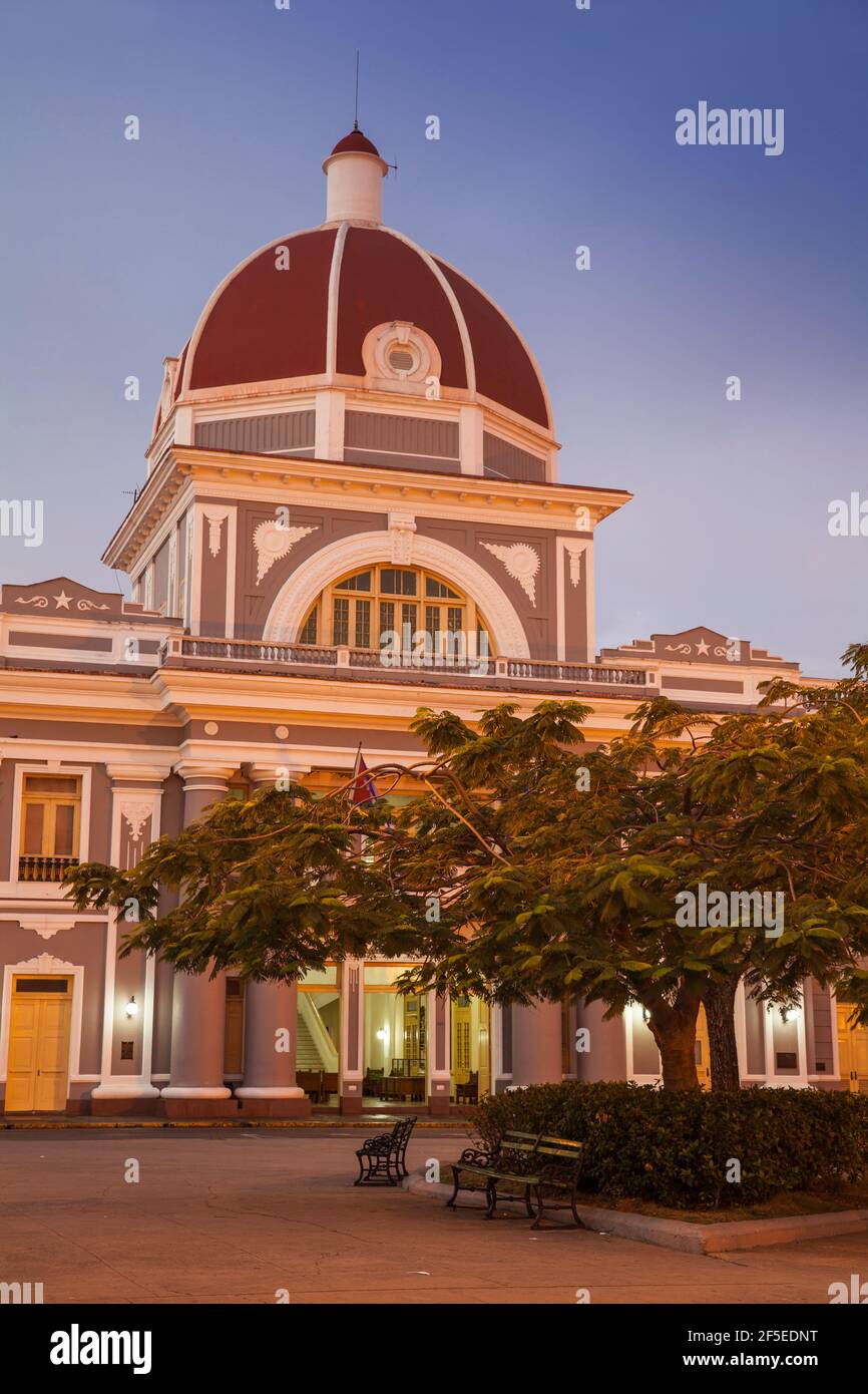 Cuba, Cienfuegos, Parque Martí , Palacio de Gobierno - now the City Hall Stock Photo