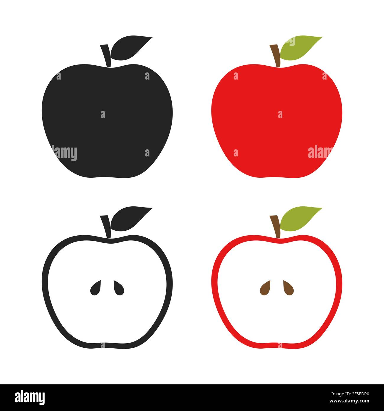 Icons of apples set illustration Stock Vector Image & Art - Alamy