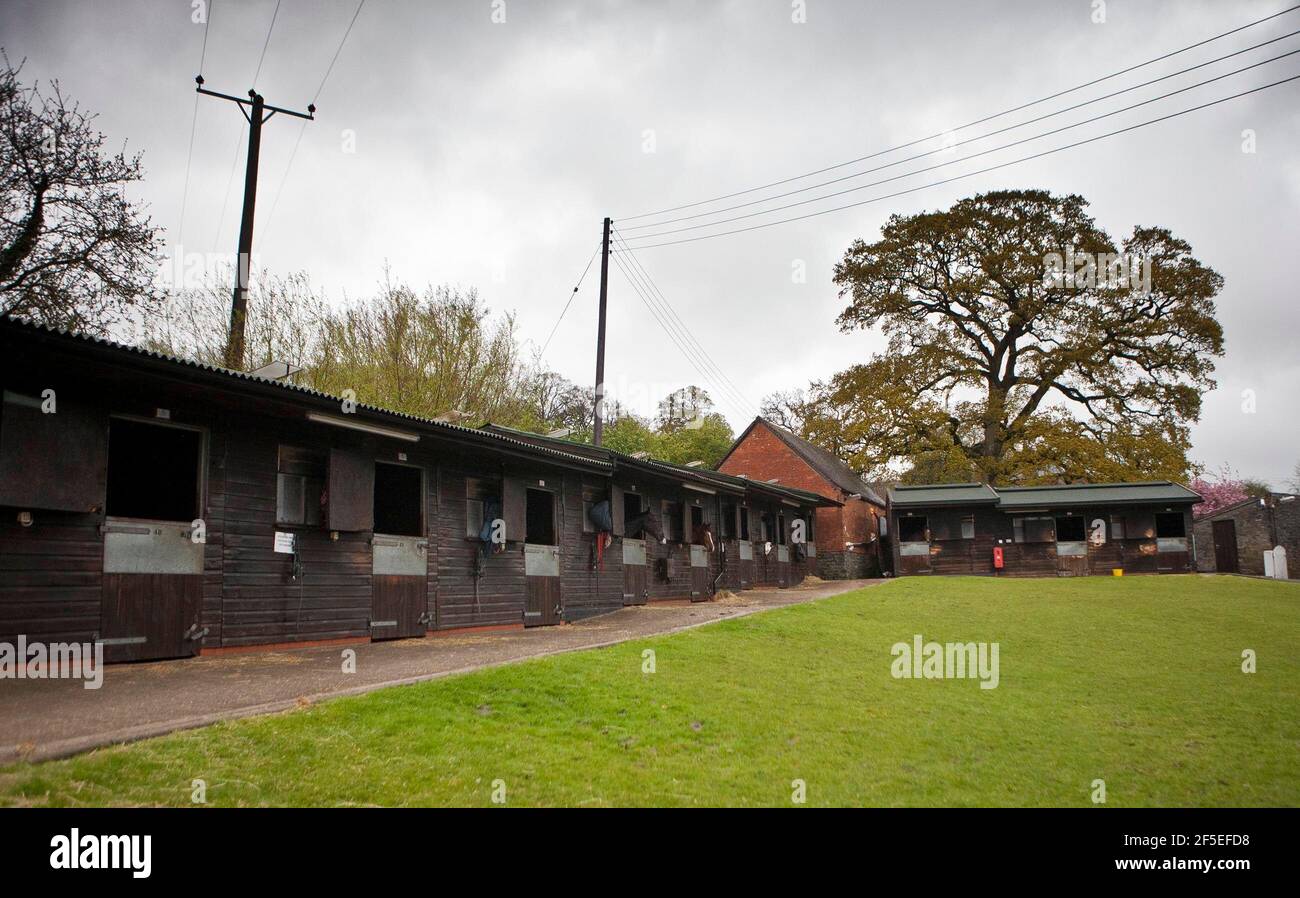 Paul Nicholls stables in Ditcheat, Somerset. 22 April 2012.  Photo by Adam Gasson. Stock Photo