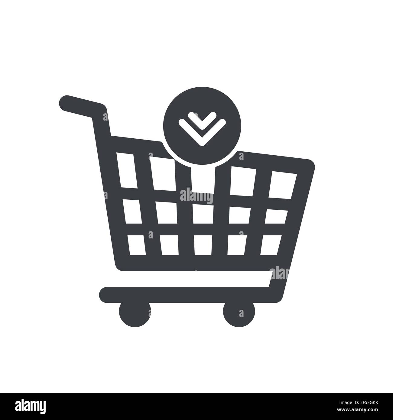 Add to cart icon. Shopping cart icon isolated on white background. Flat  design Stock Vector Image & Art - Alamy