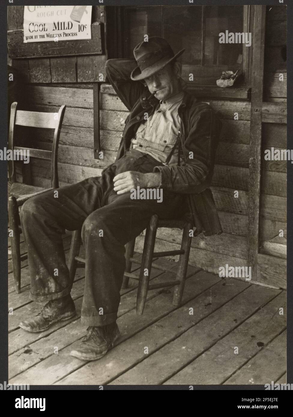 Man seated. Arthur Rothstein (American, 1915 - 1985) Stock Photo