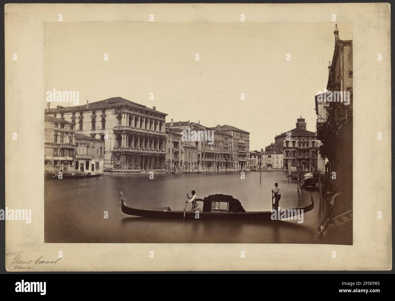 Canal Grande dalla Corte del Duca (S. Samuele). Carlo Ponti (Italian, born Switzerland, about 1823 - 1893) Stock Photo