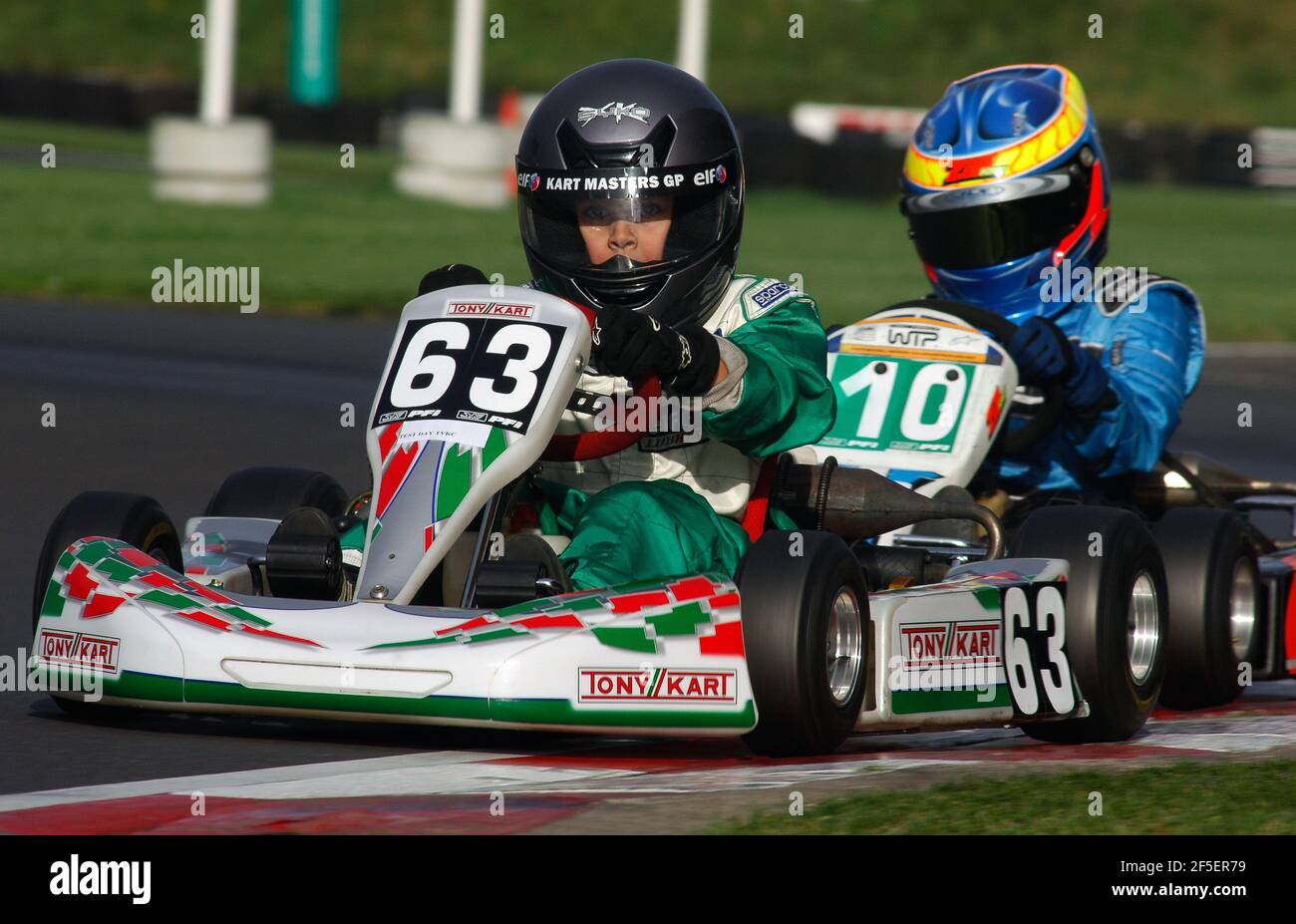 2005, PF International Kart Circuit, Brandon, Lincolnshire, England, a young George Russell early karting career. Stock Photo