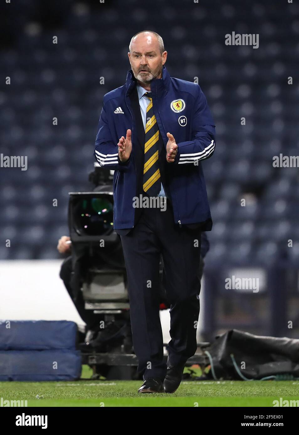 File photo dated 04-09-2020 of Scotland manager Steve Clarke. Issue date: Friday March 26, 2021. Stock Photo