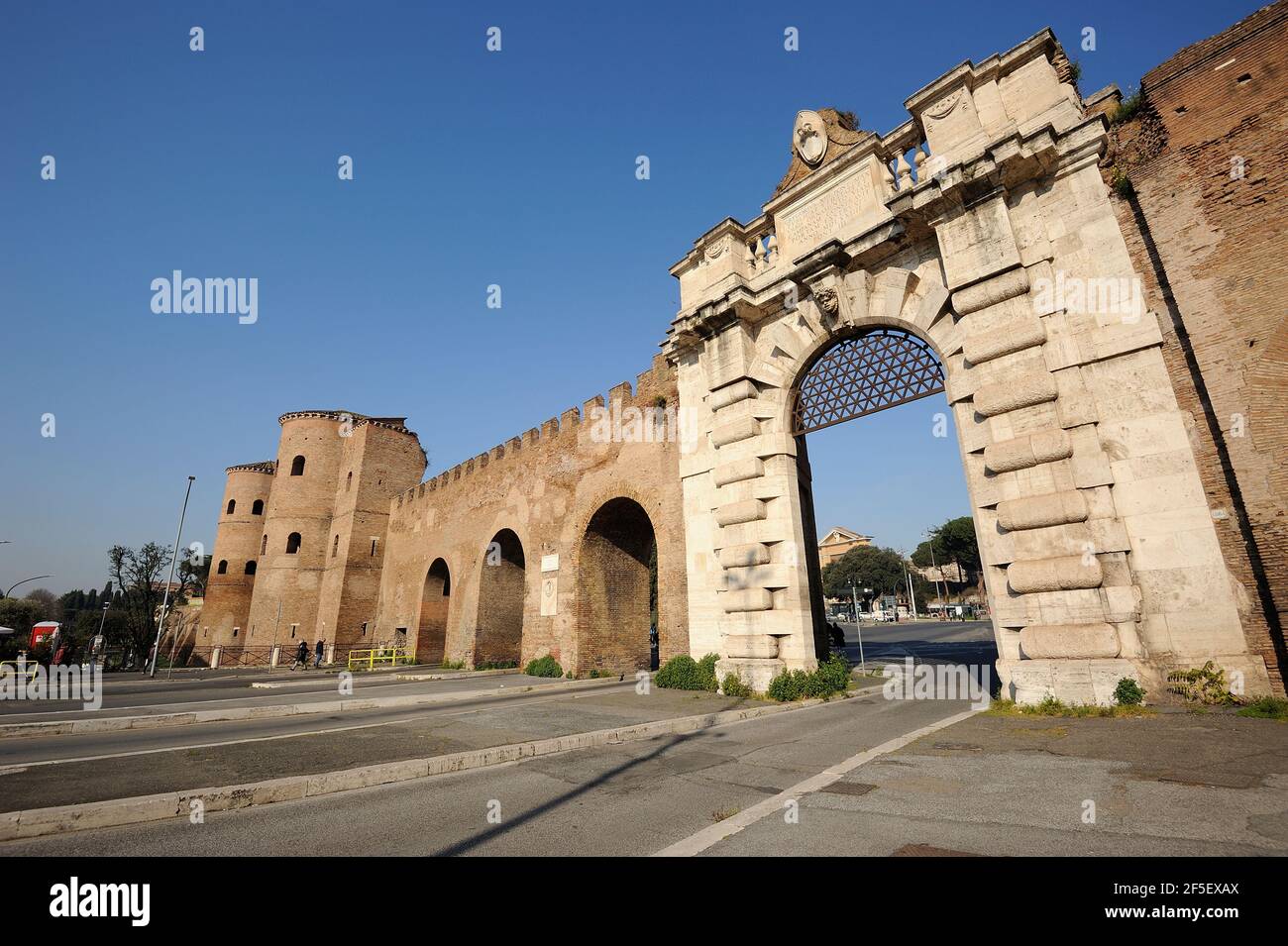 Italy, Rome, Aurelian Walls, Porta San Giovanni Stock Photo
