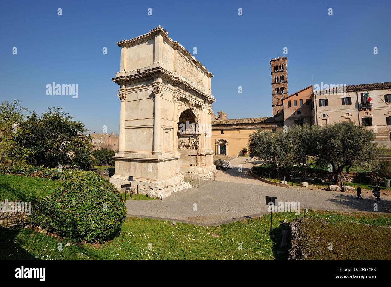 Italy, Rome, Roman Forum, arch of Titus Stock Photo