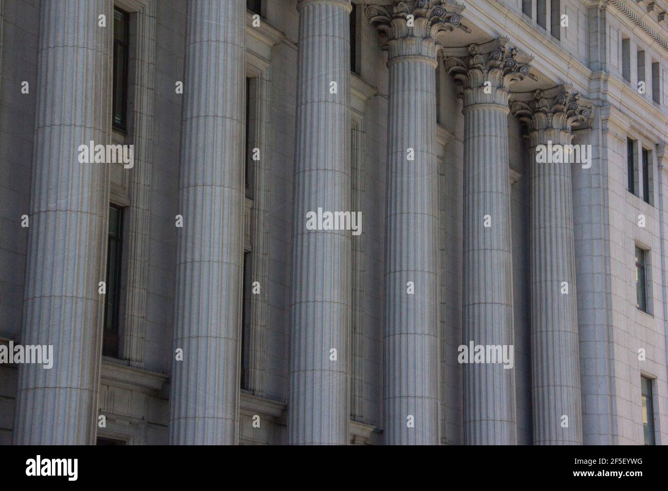 Details of an old neo-classical office building Stock Photo