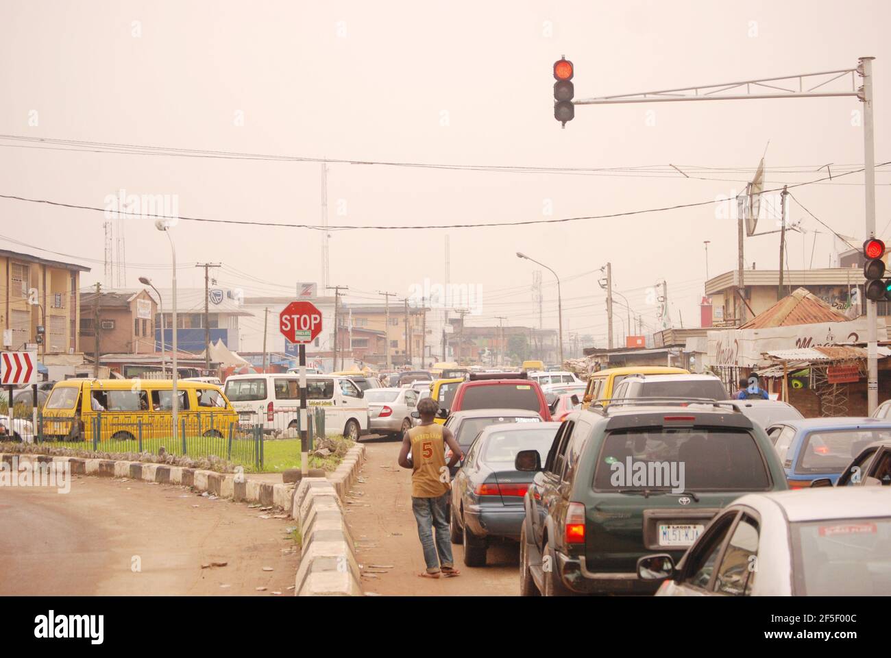11. Lagos Metro: Traffic scene, Lagos, Nigeria. Stock Photo