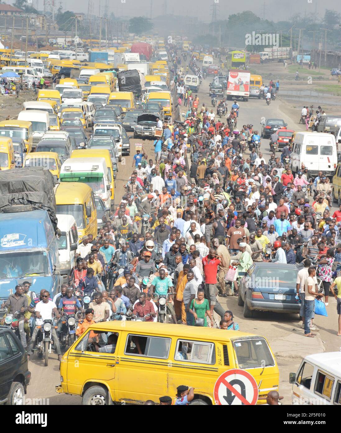 34. Lagos Metro: Lagos Traffic, Nigeria. Stock Photo