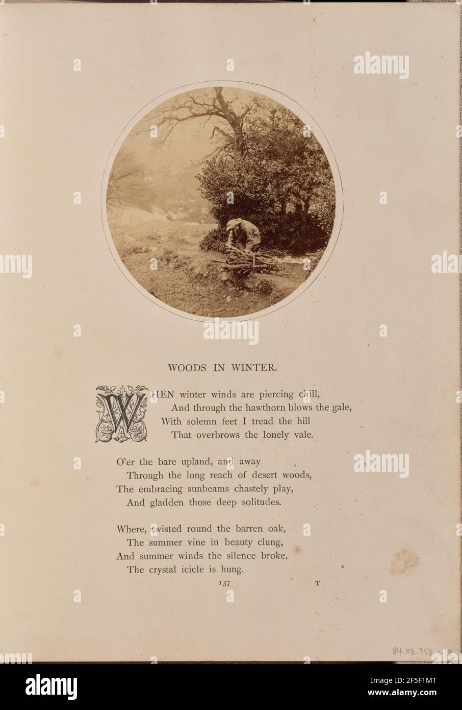 A man gathering firewood, England. William Grundy (English, 1806 - 1859 ...