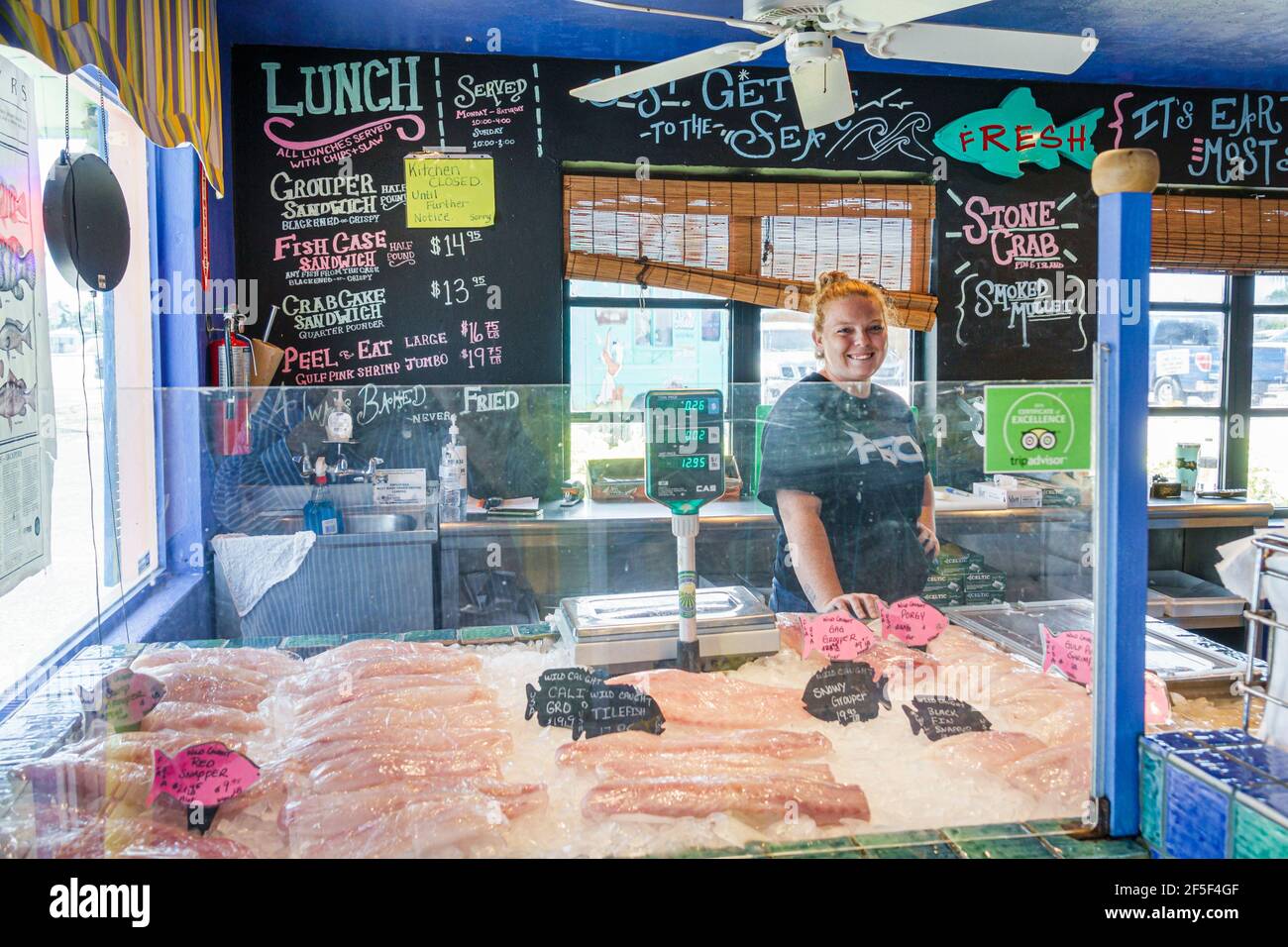 Florida Matlacha Island Seafood Market store shopping fresh fish ice