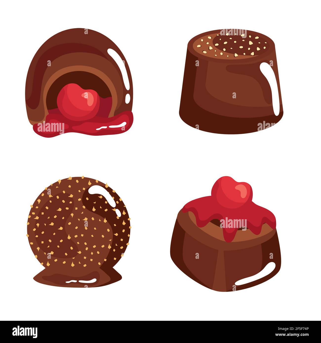 four chocolates candies Stock Vector Image & Art - Alamy