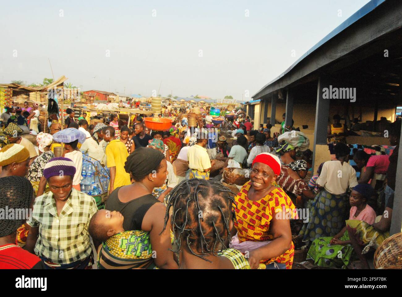 Igbokoda Market, Ondo State, Nigeria. Stock Photo
