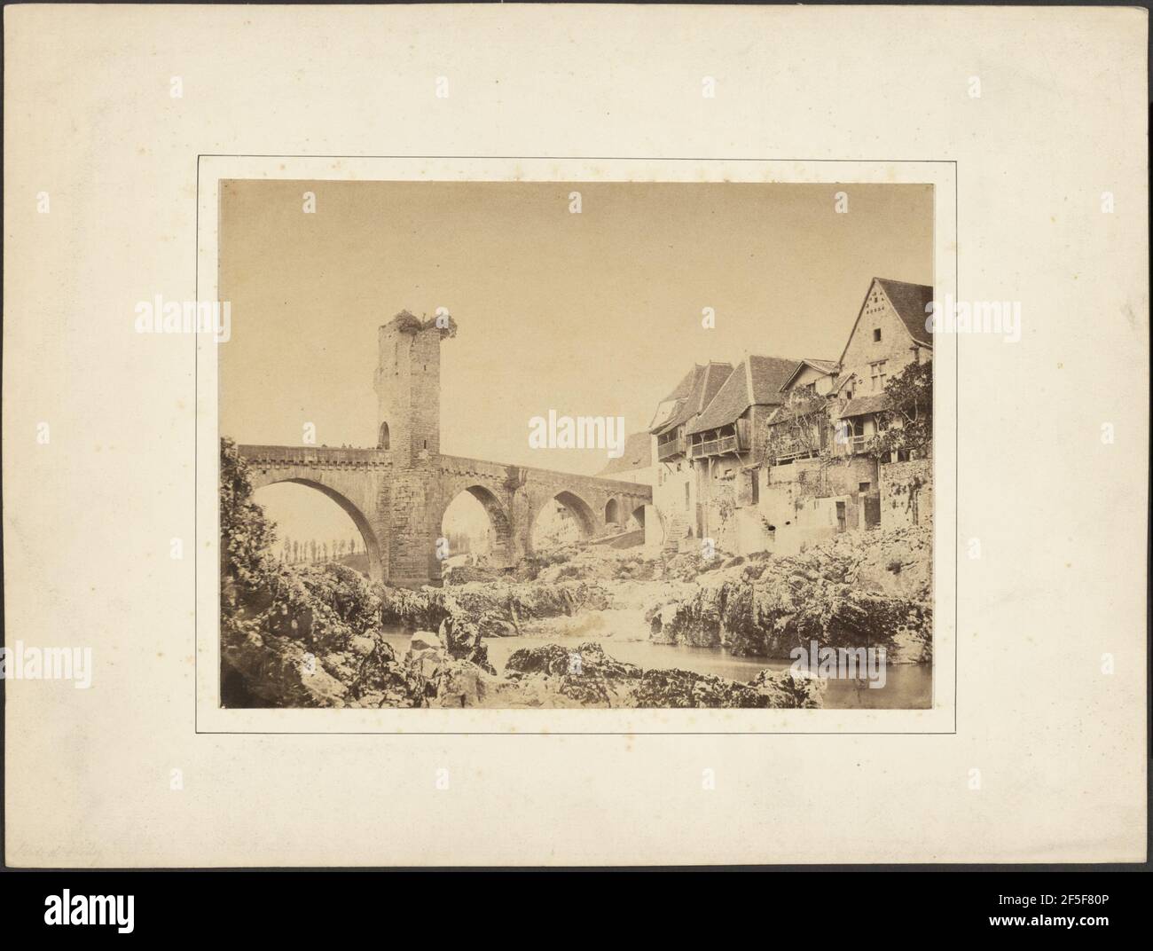 Pont d'Orthez. Farnham Maxwell Lyte (British, 1828 1906 Stock Photo