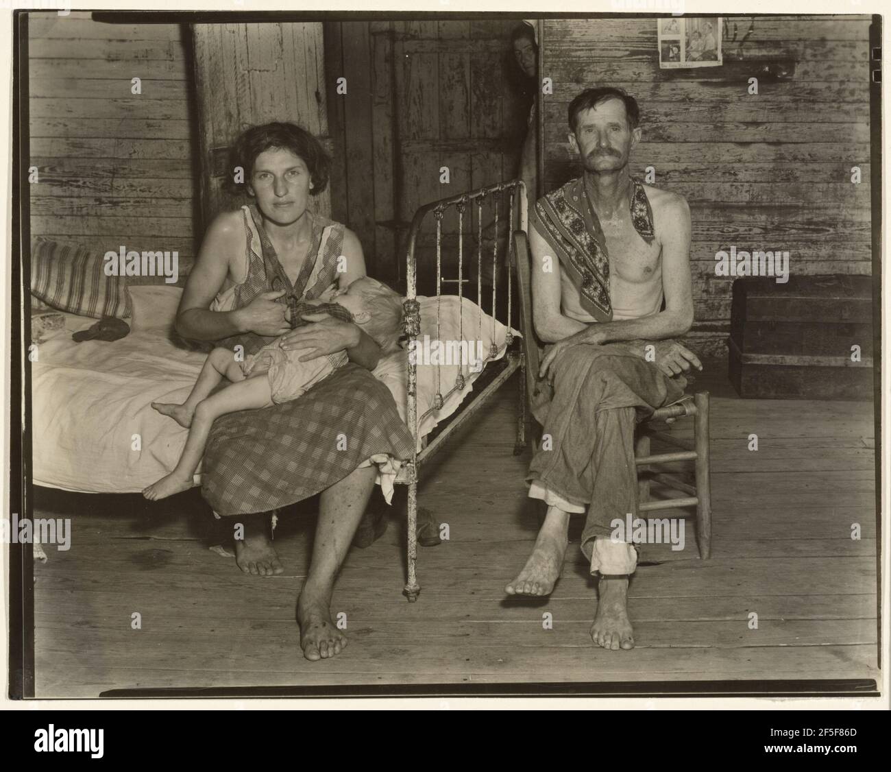 Bud Fields with His Wife Ivy, and His Daughter Ellen, Hale County