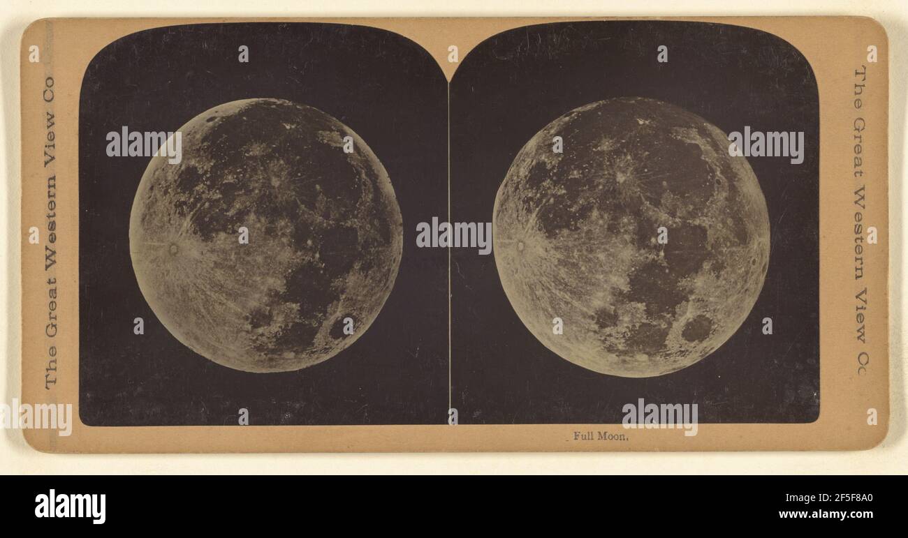 Full Moon. Pleine lune. Bollmond. Luna llena. Fullmane.... Attributed to Lewis M. Rutherfurd (American, 1816 - 1892) Stock Photo