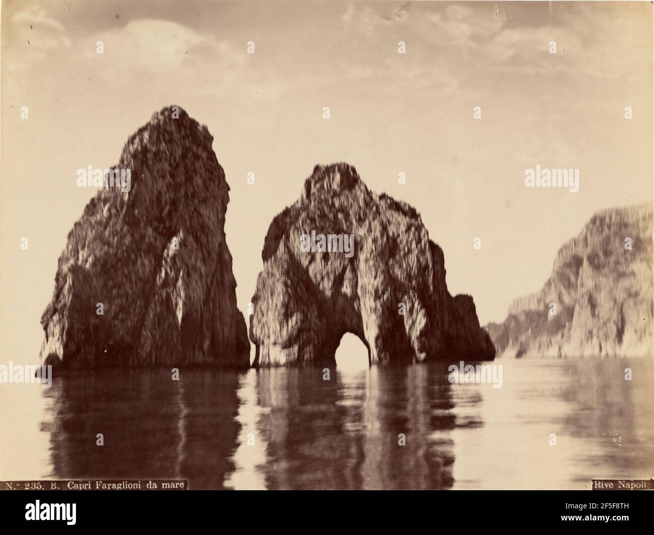 Capri, Rocks by the Sea. James Anderson (British, 1813 - 1877) Stock Photo