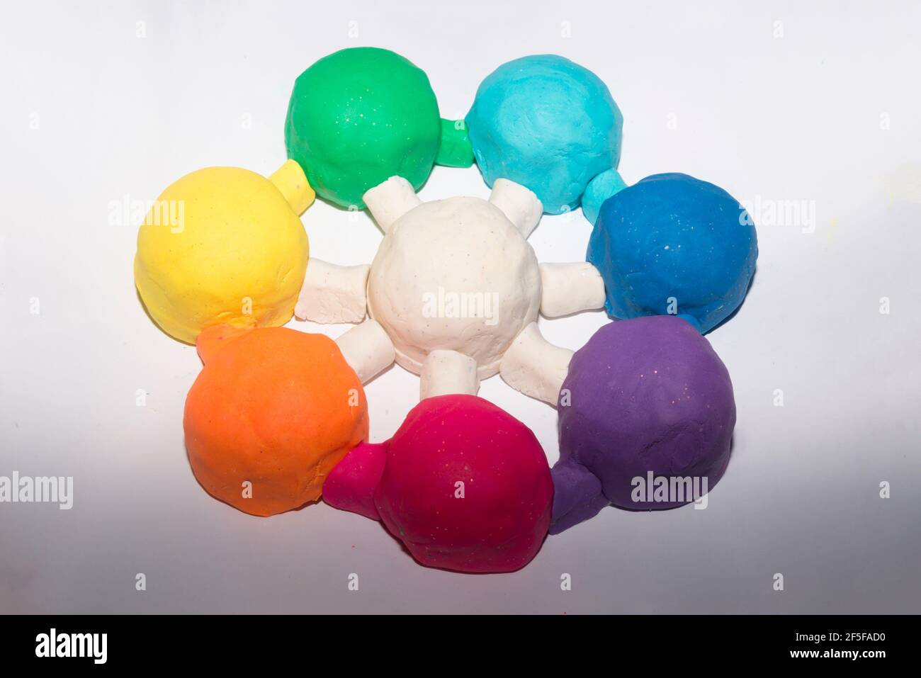 Rainbow Play-Doh Stock Photo