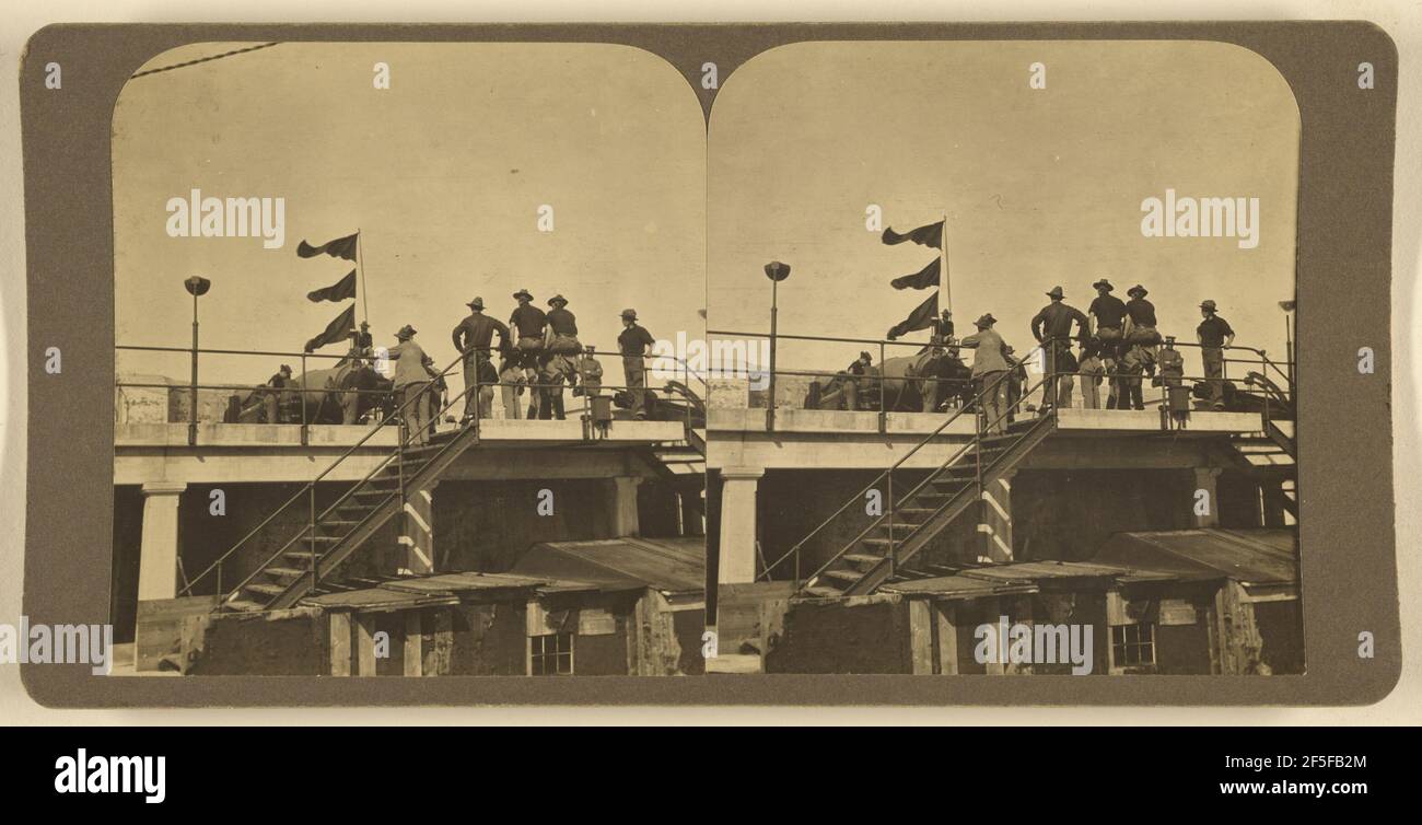 Fort Warren, Boston, Mass.. D.J. Lindsay (American, active 1880s) Stock Photo