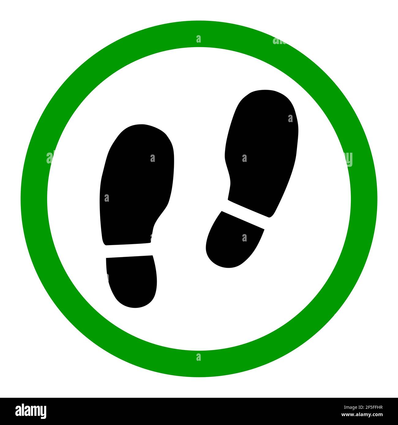 No shoes sign isolated on white background. Warning vector symbol