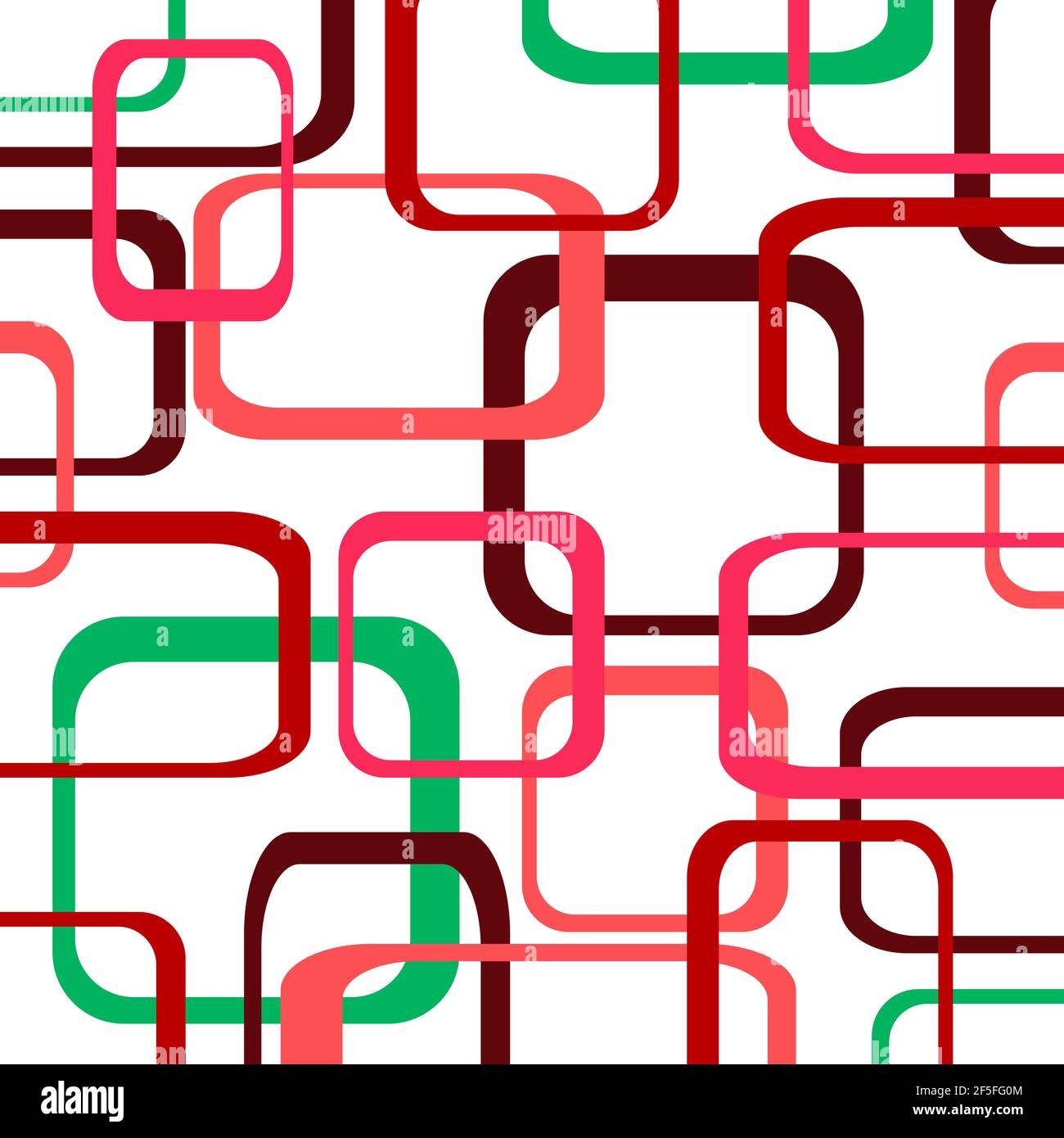 Retro color vector pattern background with squares - rounded Stock ...