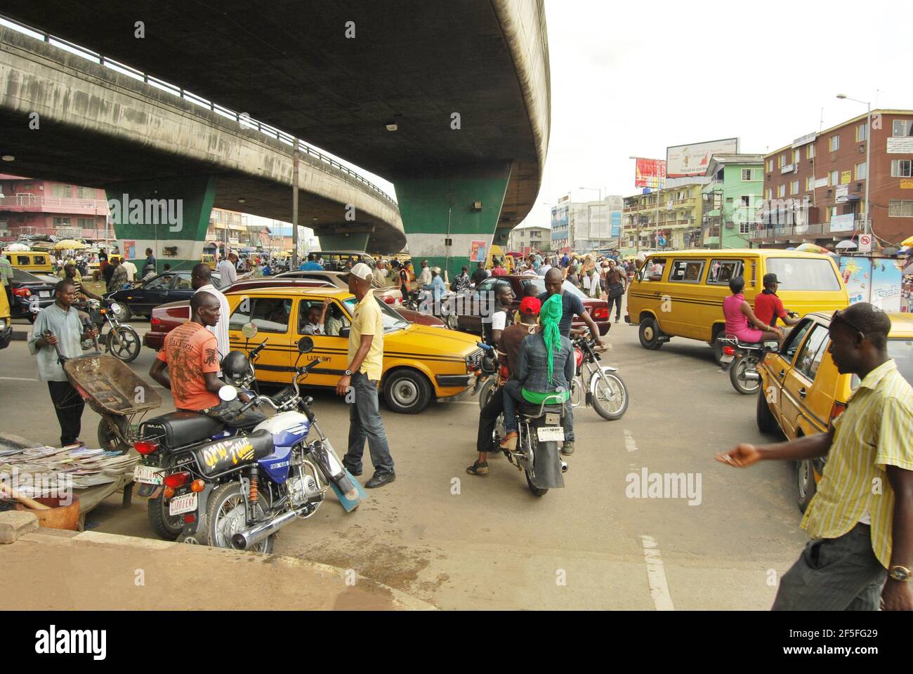 Ojuelegba Underbridge, Lagos, Nigeria. Stock Photo