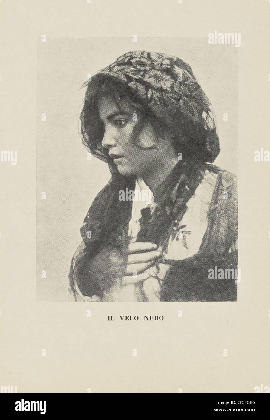 Il Velo Nero. Baron Wilhelm von Gloeden (German, 1856 - 1931) Stock Photo