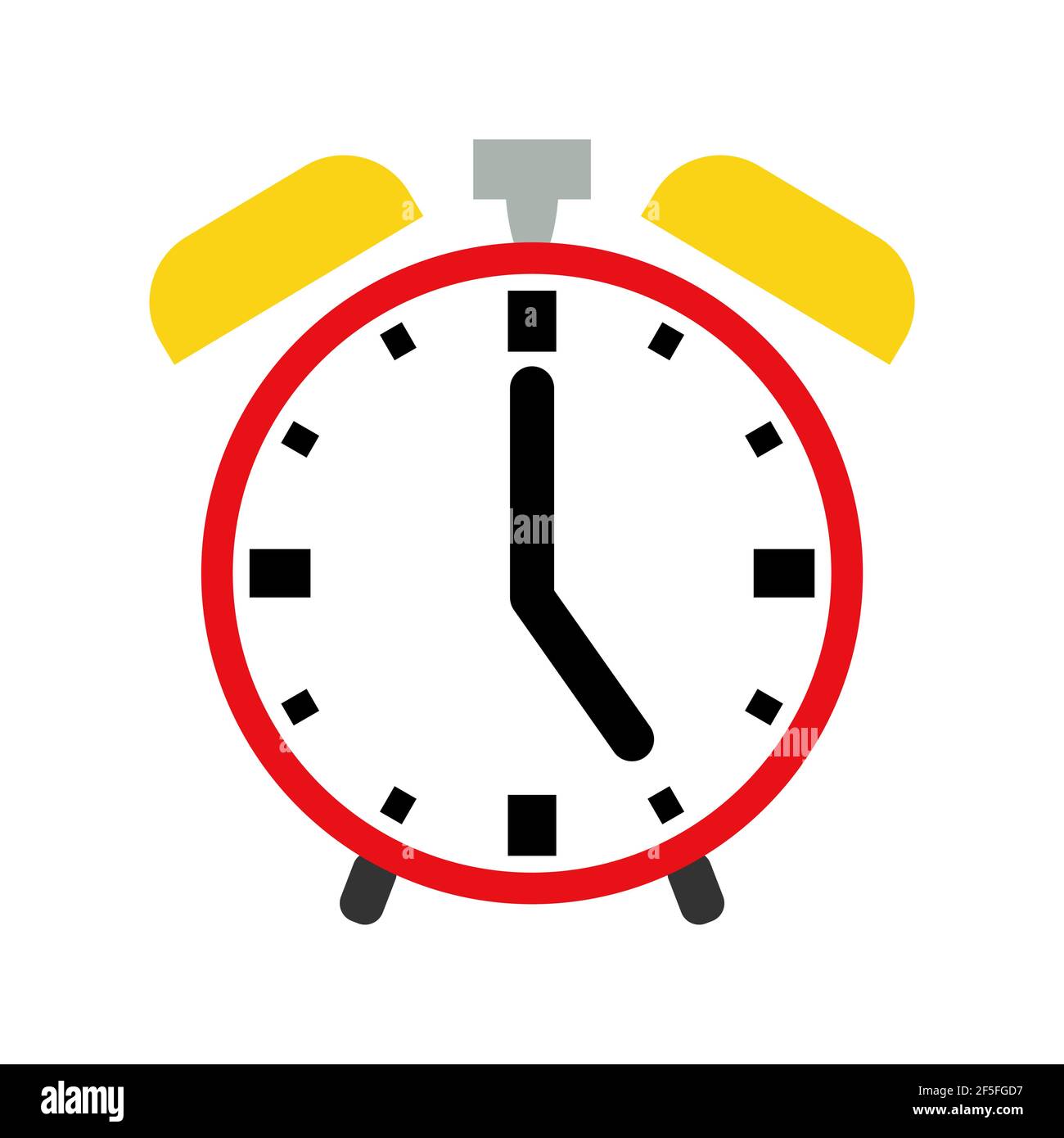 Modern alarm clock vector icon isolated on white background . Stock Vector