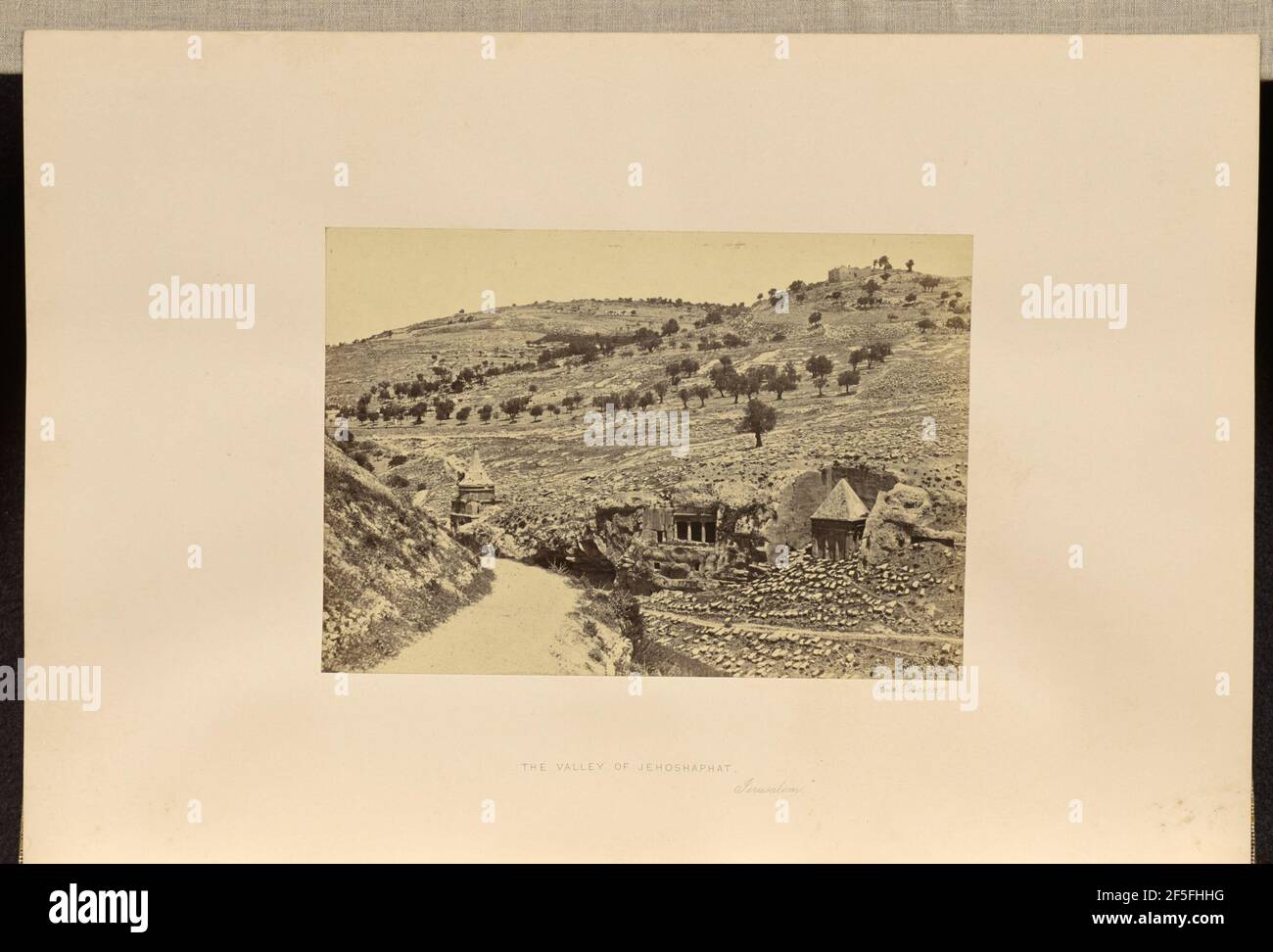 The Valley of Jehoshaphat, Jerusalem. Francis Frith (English, 1822 - 1898) Stock Photo