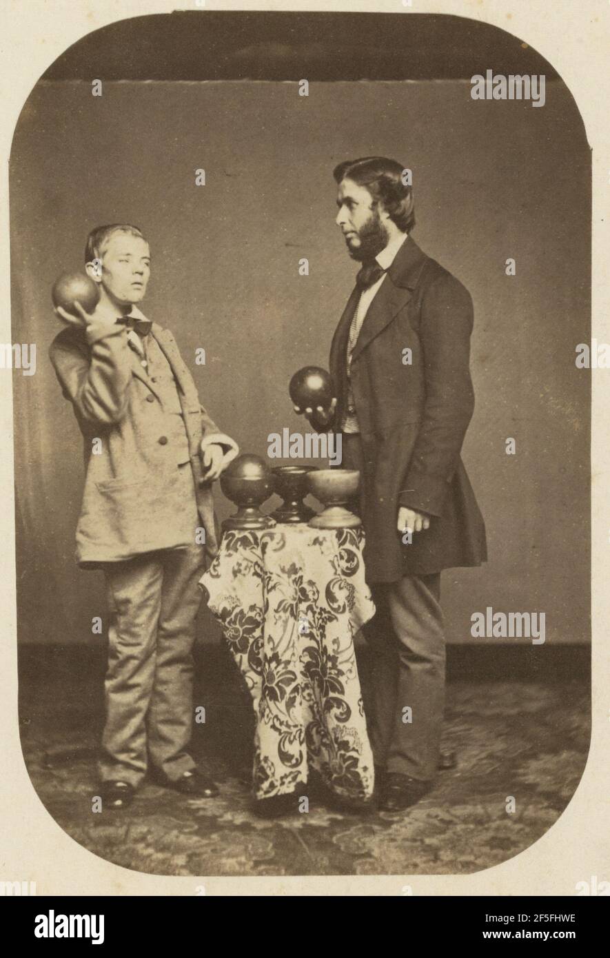 Dr. Joseph Parrish and an Idiot. Frederick Gutekunst (American, 1831 - 1917) Stock Photo