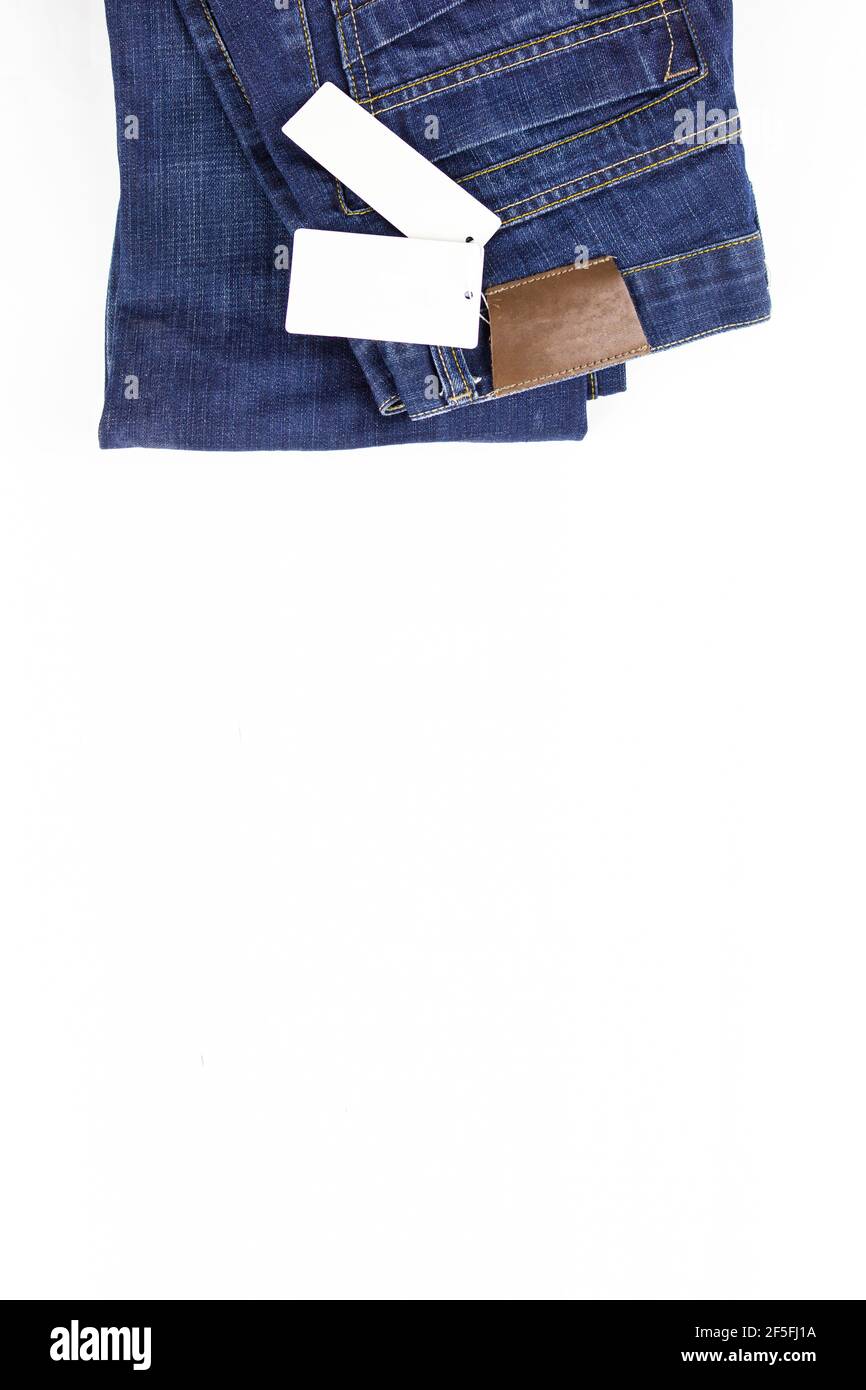 Paper Tag On Jeans, Branded Label On New Pants Stock Photo, Picture and  Royalty Free Image. Image 76938218.
