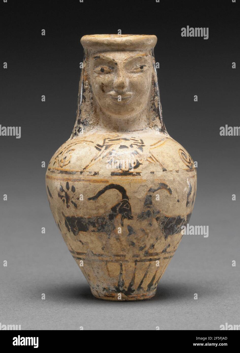Corinthian Aryballos. Attributed to the Chigi Group (Greek, active about 660 - 640 B.C.) Stock Photo
