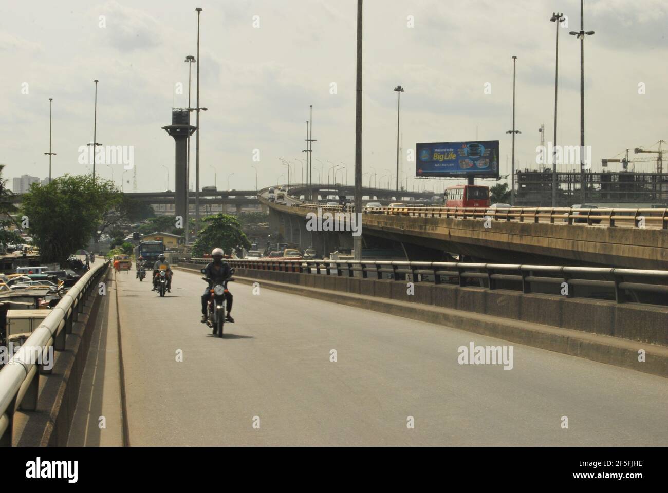 Iganmu Road, Lagos, Nigeria. Stock Photo