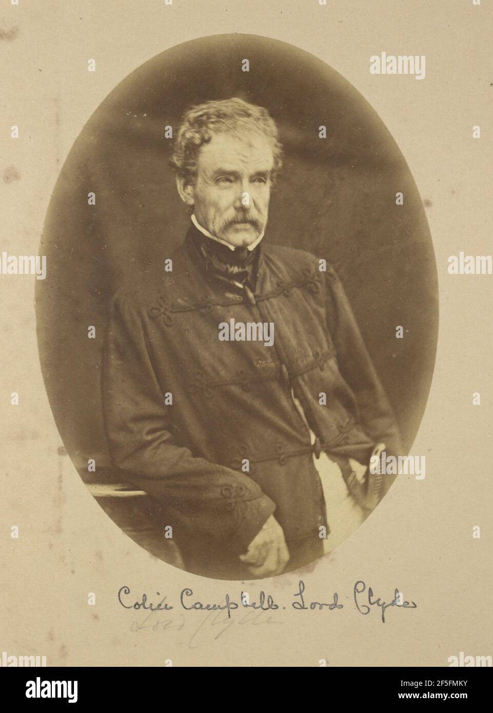 Portrait of Sir Colin Campbell Lord Clyde, Commander-in-Chief in India. Felice Beato (English, born Italy, 1832 - 1909) Stock Photo