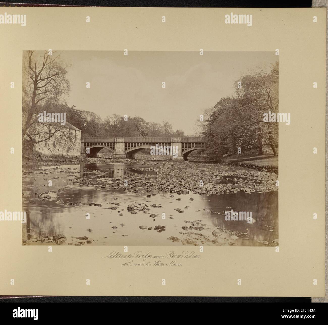 Addition to Bridge across River Kelvin. Thomas Annan (Scottish,1829 - 1887) Stock Photo