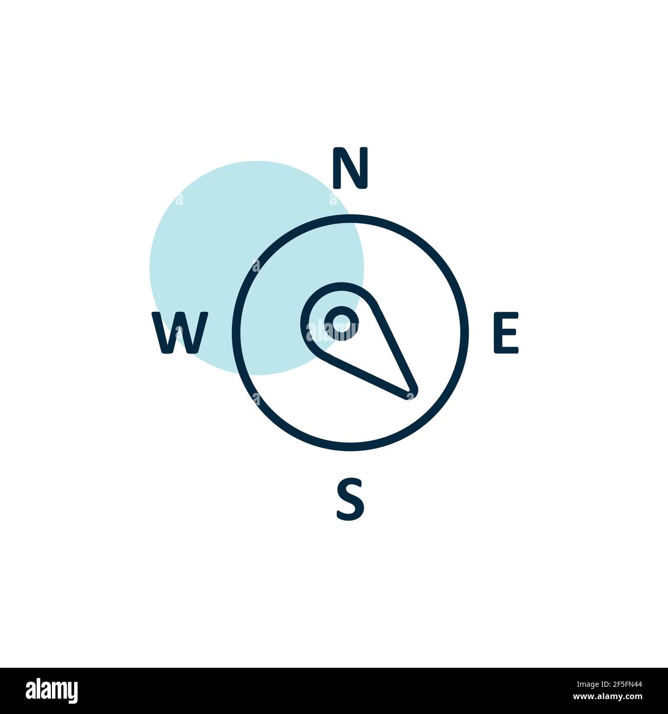 Compass wind rose vector icon. Direction southeast. Meteorology sign. Graph symbol for travel