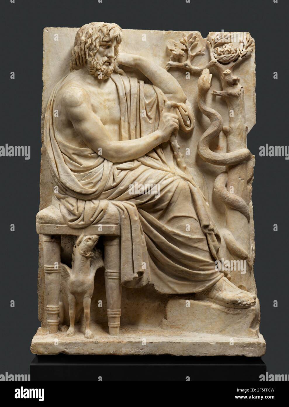 Relief with the Seer Calchas. Unknown Stock Photo