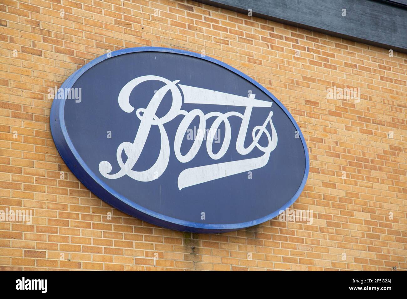 Boots signage Stock Photo