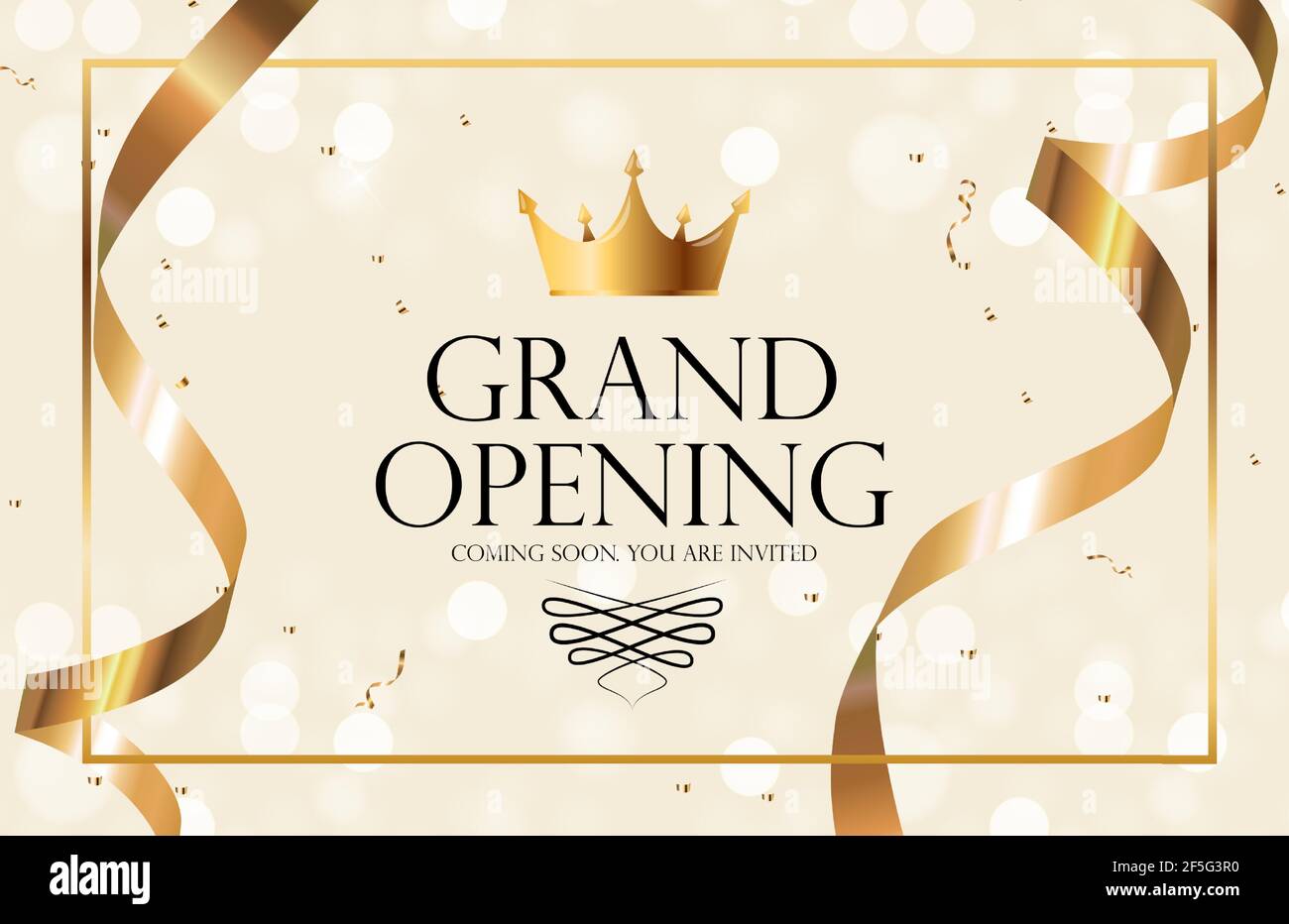 Grand Opening Luxury Invitation Banner Background. Vector Illustration  EPS10 Stock Vector Image & Art - Alamy