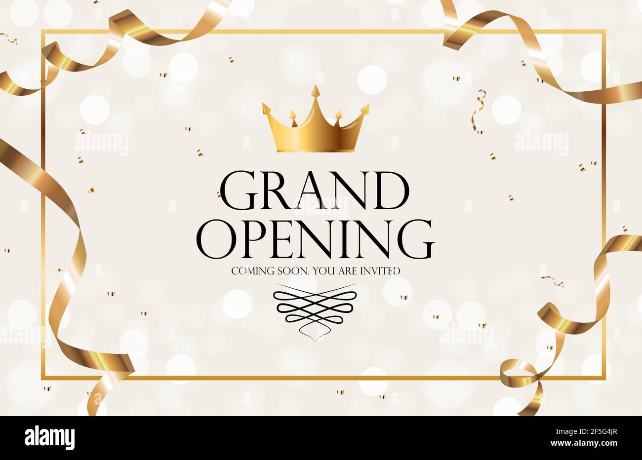 Grand Opening Luxury Invitation Banner Background. Vector Illustration  EPS10 Stock Vector Image & Art - Alamy
