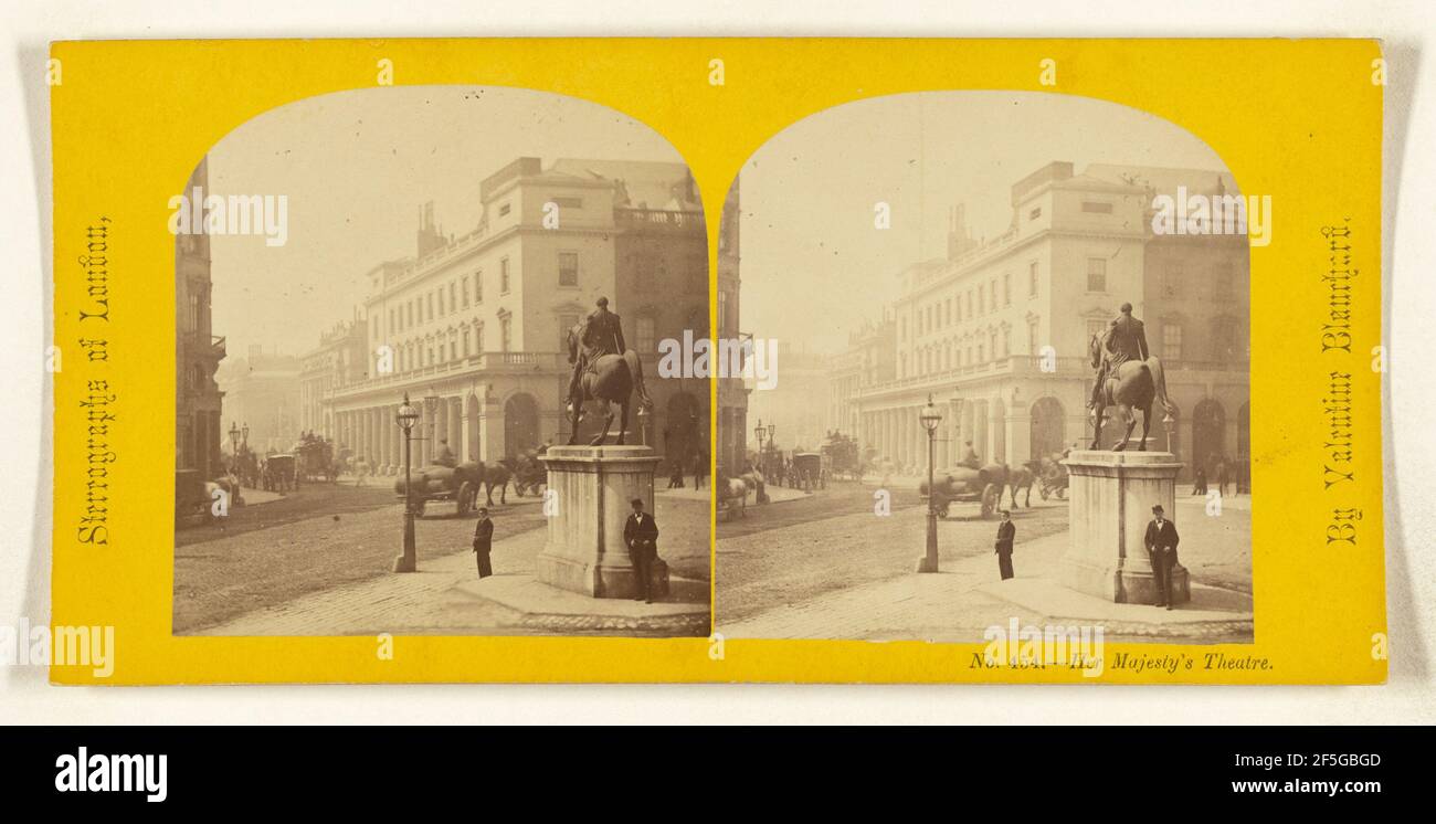 Her Majesty's Theatre. London, England. Valentine Blanchard (British, 1831 - 1901) Stock Photo