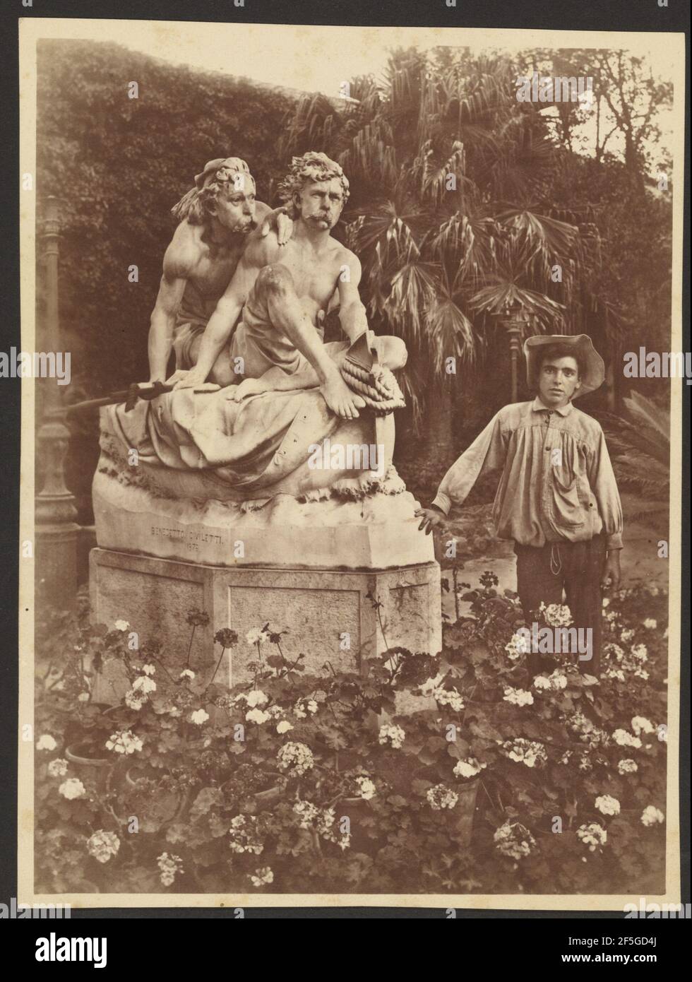 Palermo, Giardino Inglese. Baron Wilhelm von Gloeden (German, 1856 - 1931) Stock Photo