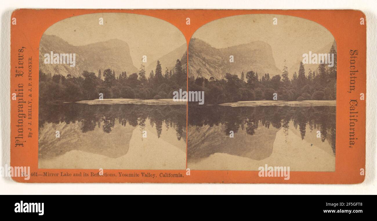 Mirror Lake and its Reflection, Yosemite Valley, California.. Reilly