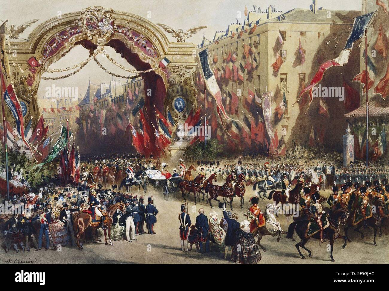 Queen Victoria's entry into Paris, 18 August 1855 Stock Photo Alamy