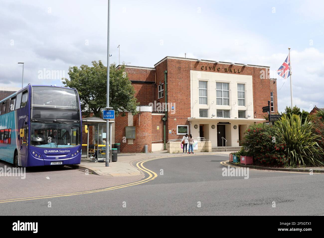 Nantwich Bus Station and Civic Hall Stock Photo
