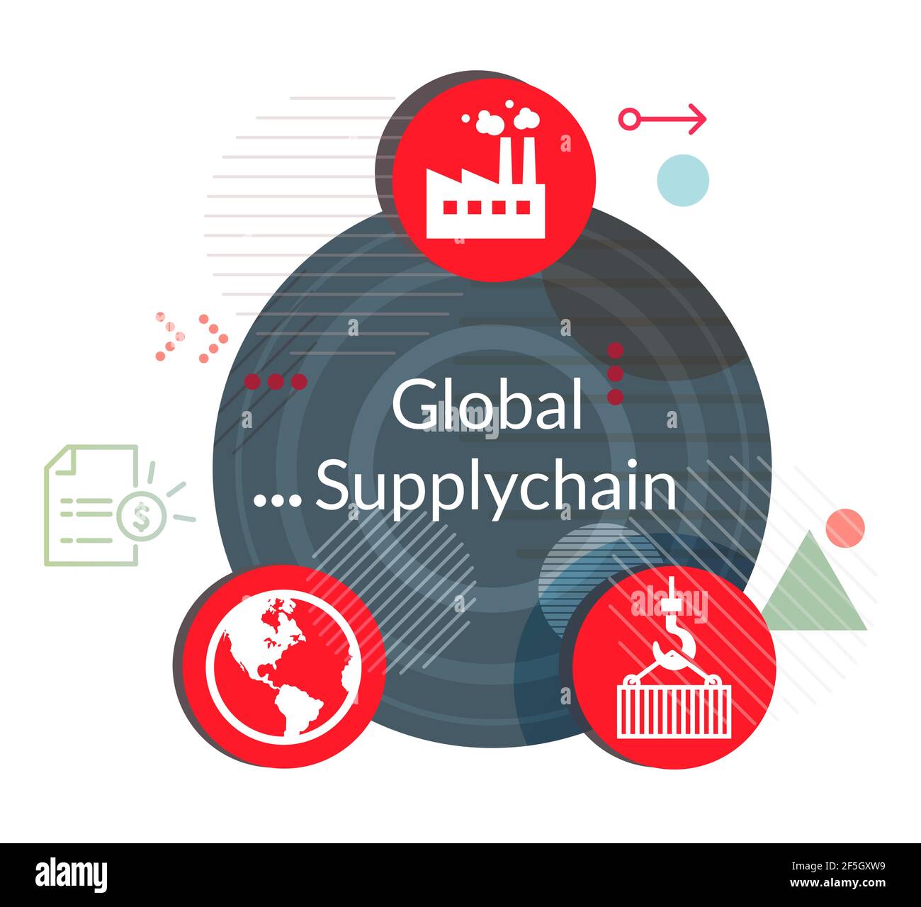 Global Supply Chain Illustration As Eps 10 File Stock Vector Image