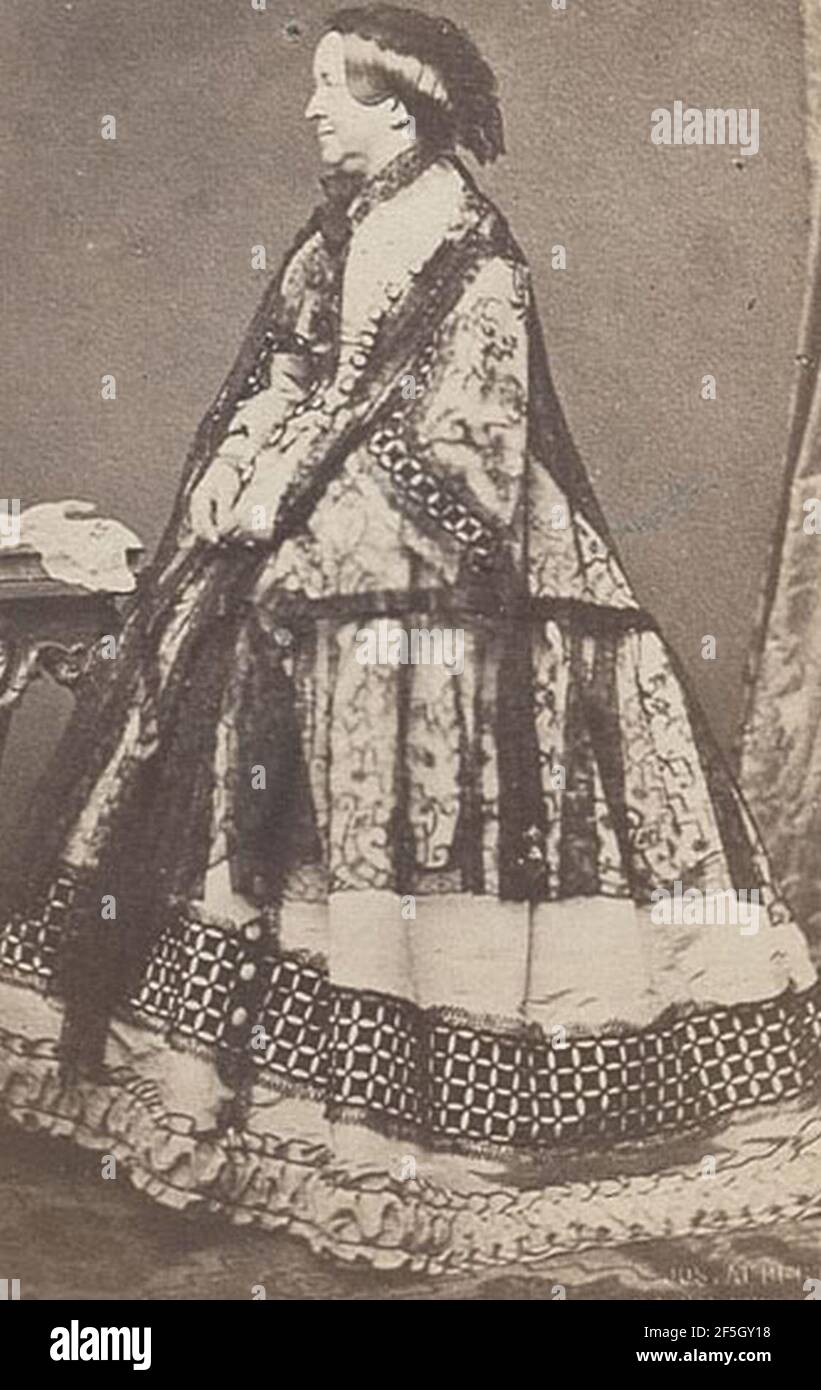 Queen Amalia of Greece photograph. Stock Photo